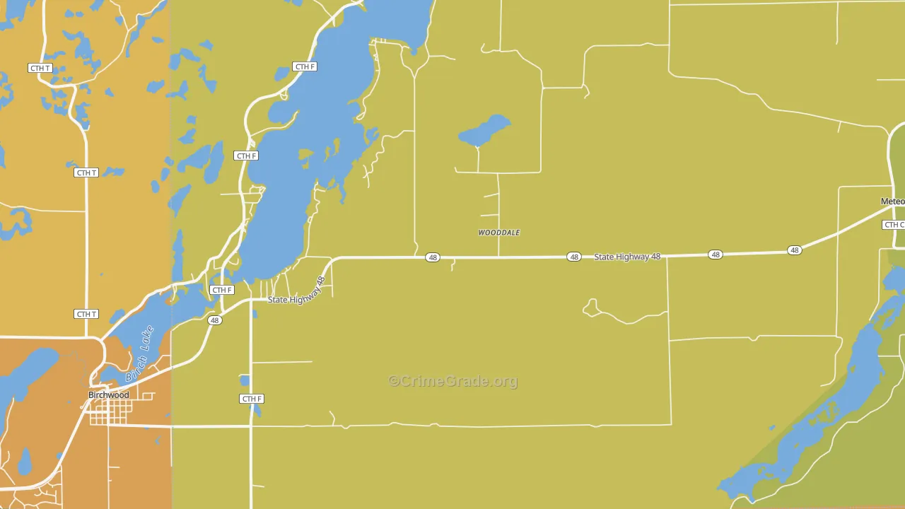 Wooddale, WI Map of Vandalism Rates