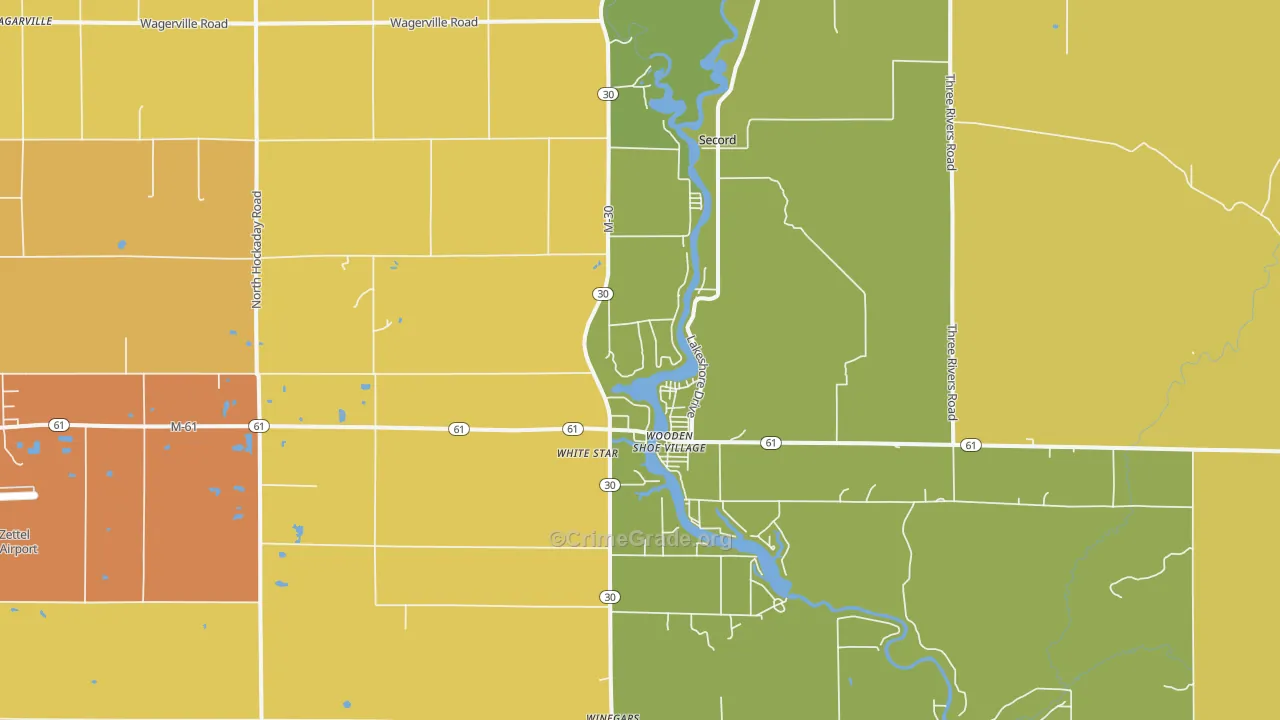 Wooden Shoe Village, MI Map of Vandalism Rates