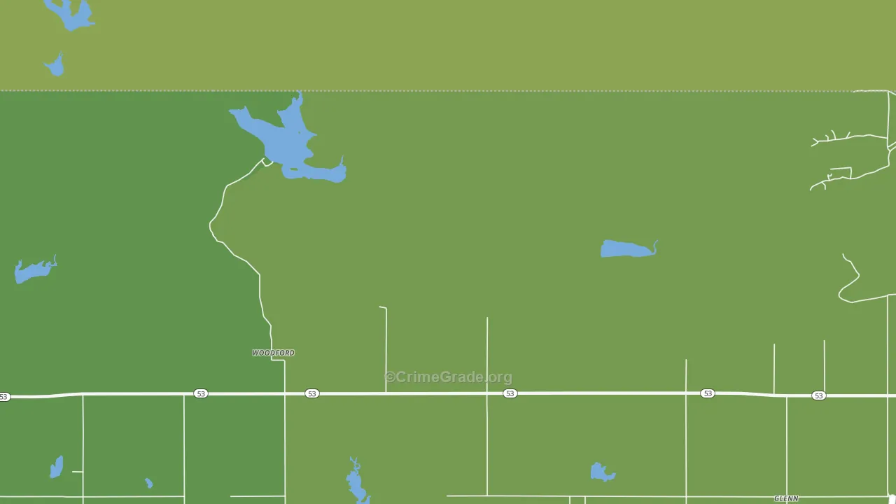 Woodford, OK Map of Vandalism Rates
