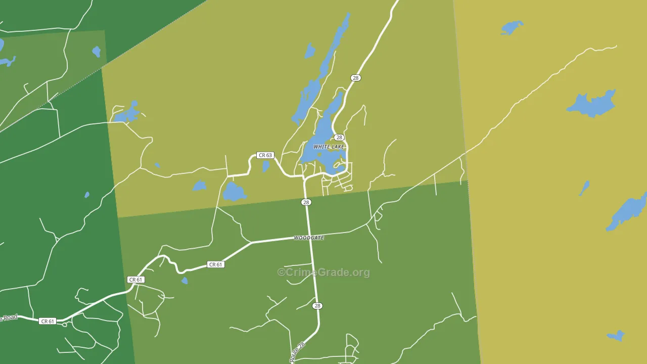 Woodgate, NY Map of Vandalism Rates