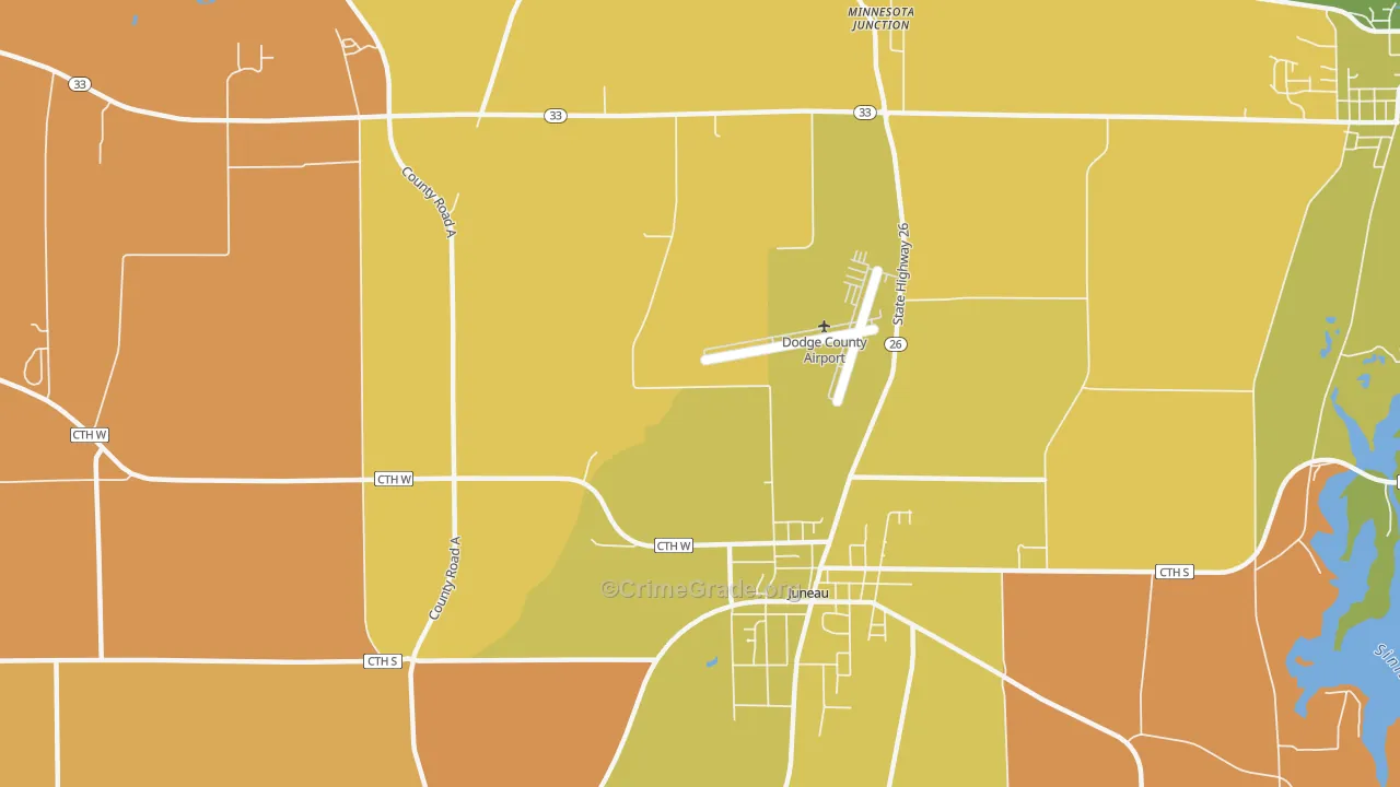 Woodland, WI Map of Vandalism Rates
