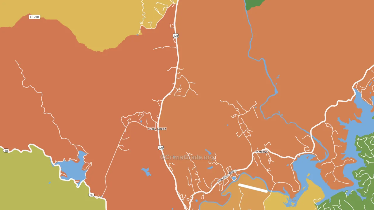 Woodlawn, NC Map of Vandalism Rates