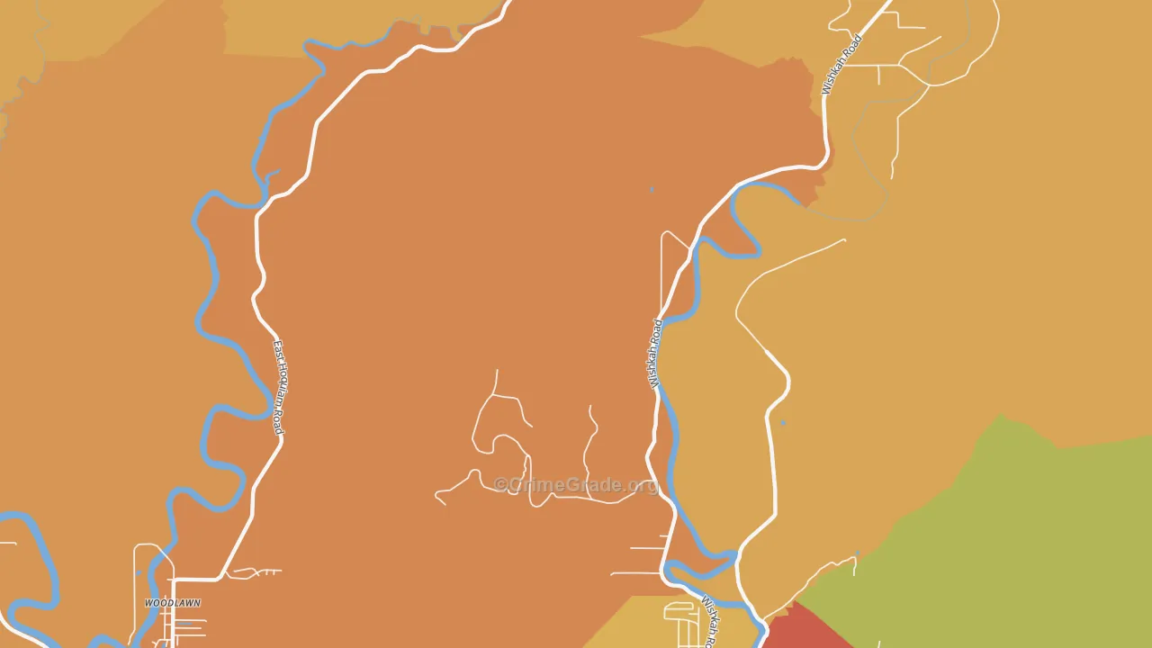 Woodlawn, WA Map of Vandalism Rates