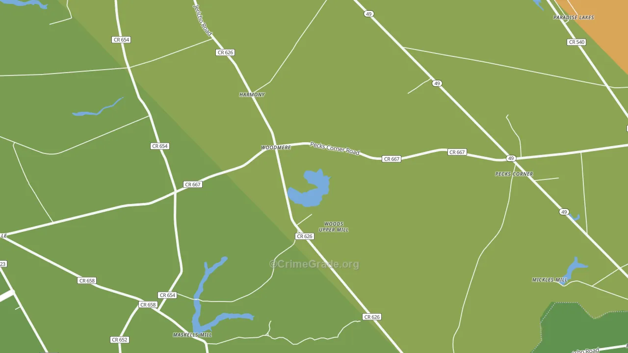 Woodmere, NJ Map of Vandalism Rates