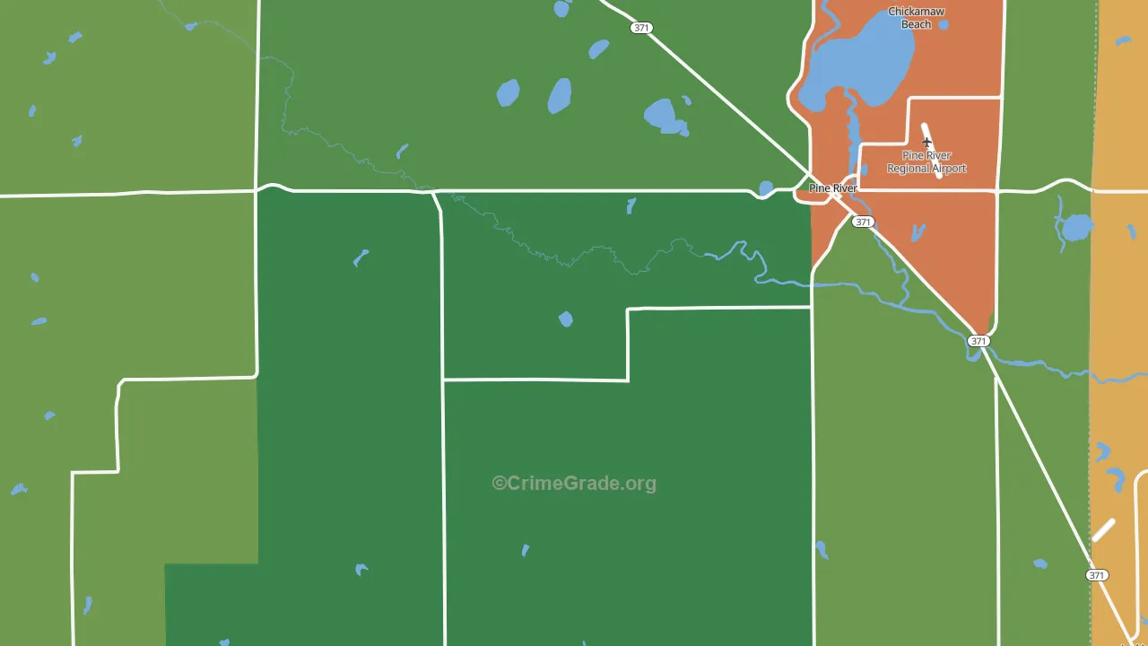 Woodrow, MN Map of Vandalism Rates