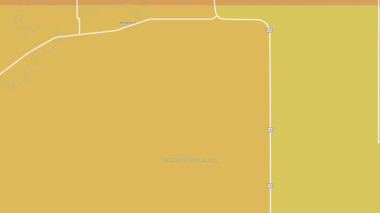 Woodruff, KS Map of Vandalism Rates