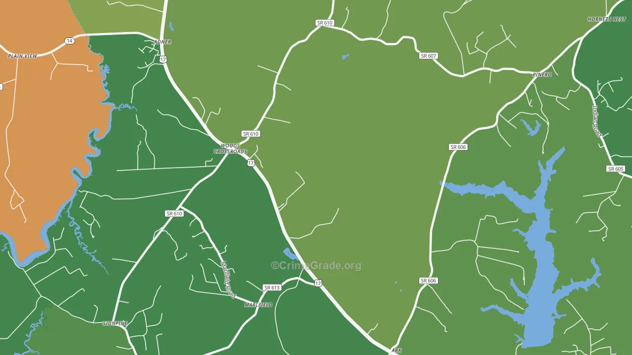 Woods Cross Roads, VA Map of Vandalism Rates