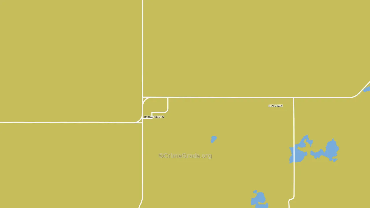 Woodworth, ND Map of Vandalism Rates