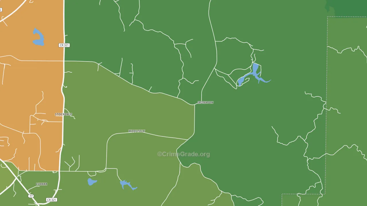 Woolfolk, AL Map of Vandalism Rates