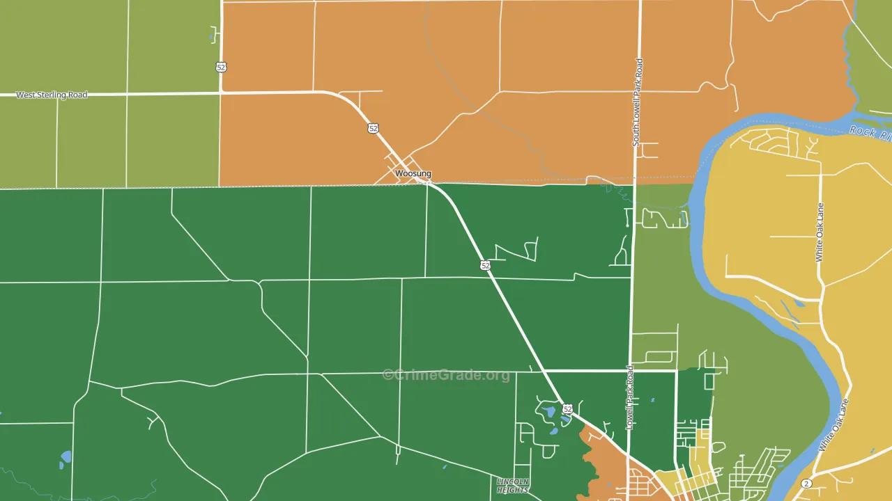 Woosung, IL Map of Vandalism Rates