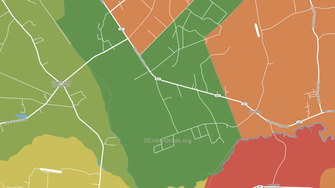 Workman, SC Map of Vandalism Rates