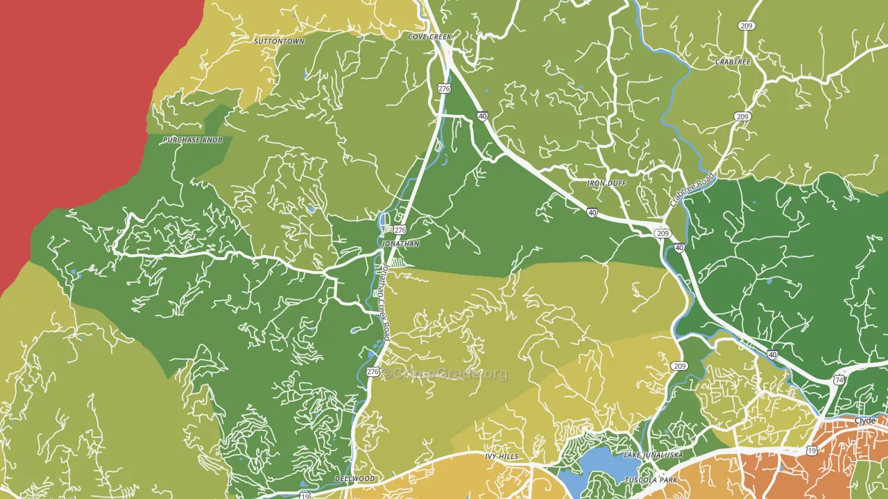 Worley, NC Map of Vandalism Rates