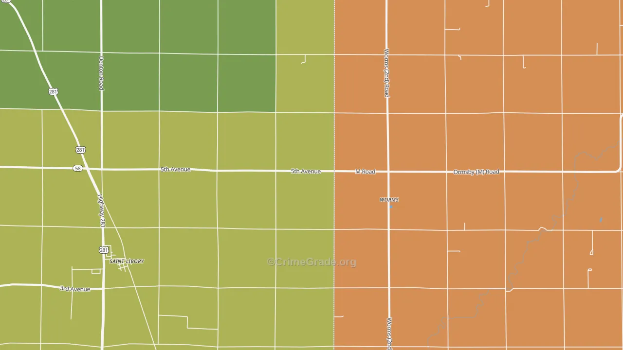 Worms, NE Map of Vandalism Rates