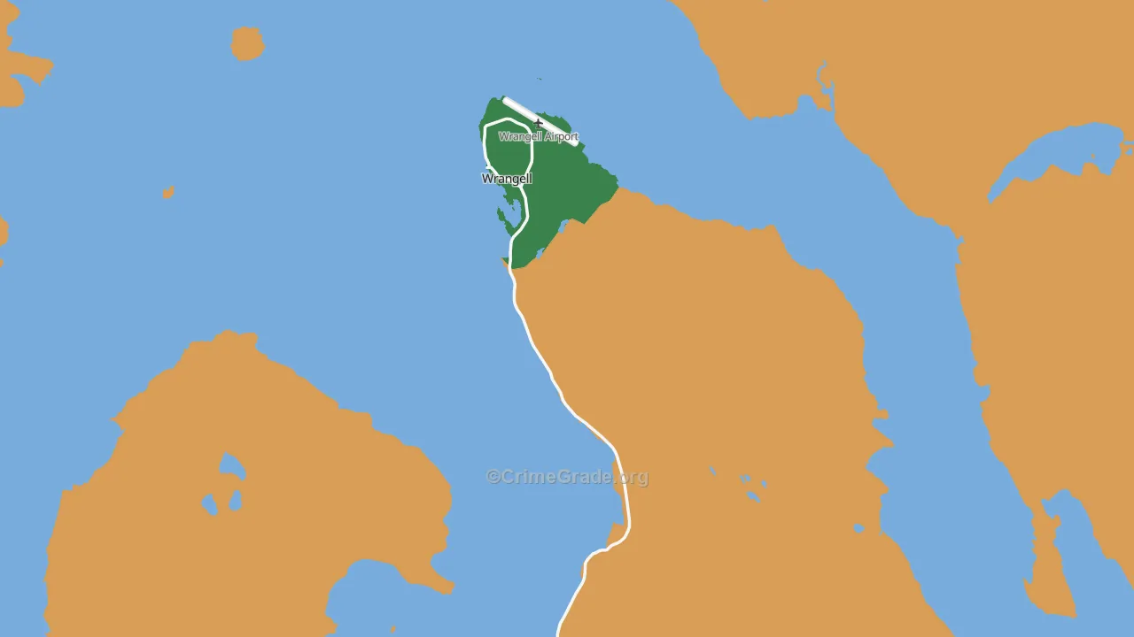 Wrangell, AK Map of Vandalism Rates