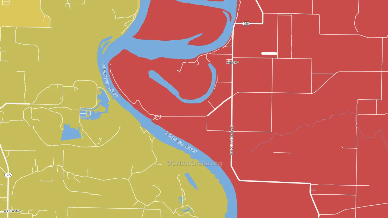 Wright, AR Map of Vandalism Rates
