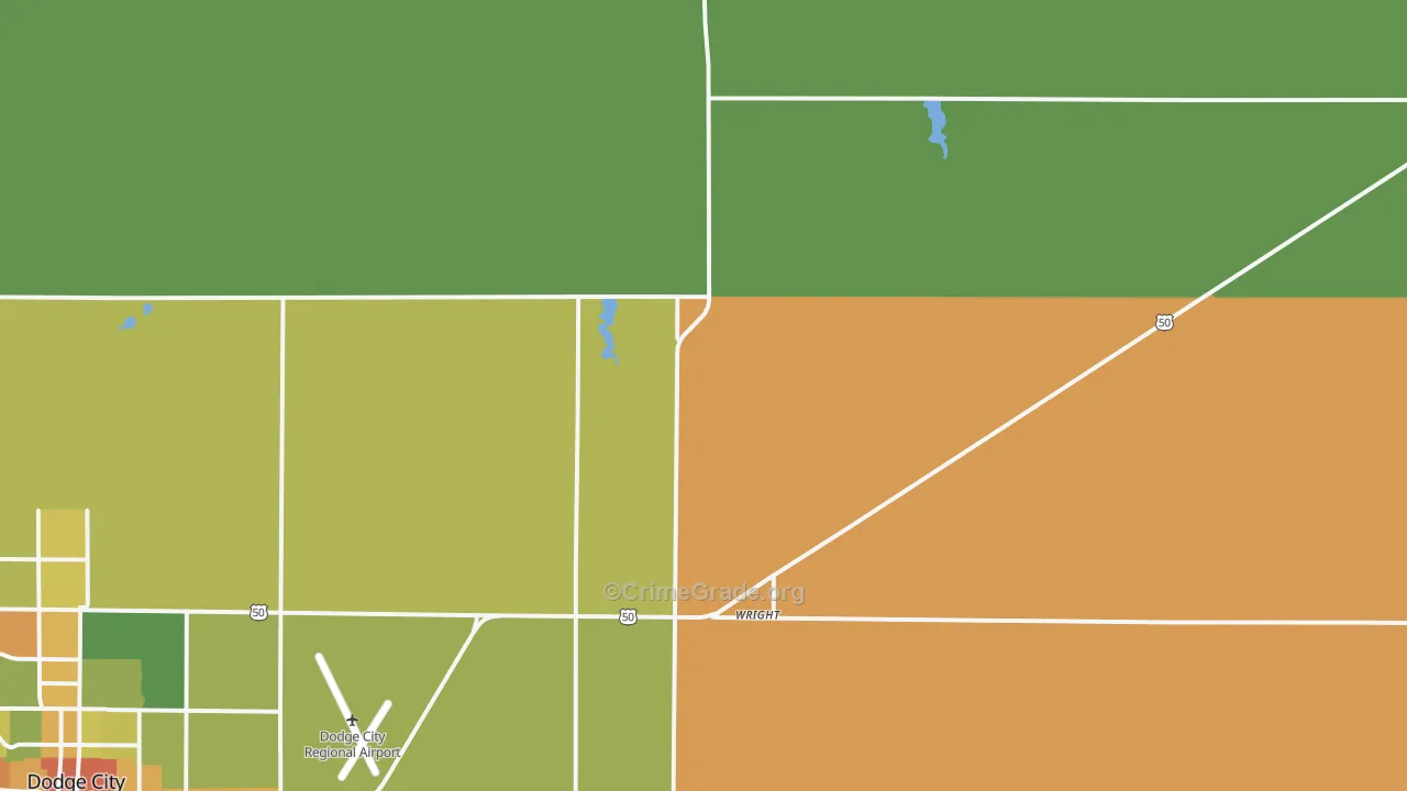 Wright, KS Map of Vandalism Rates
