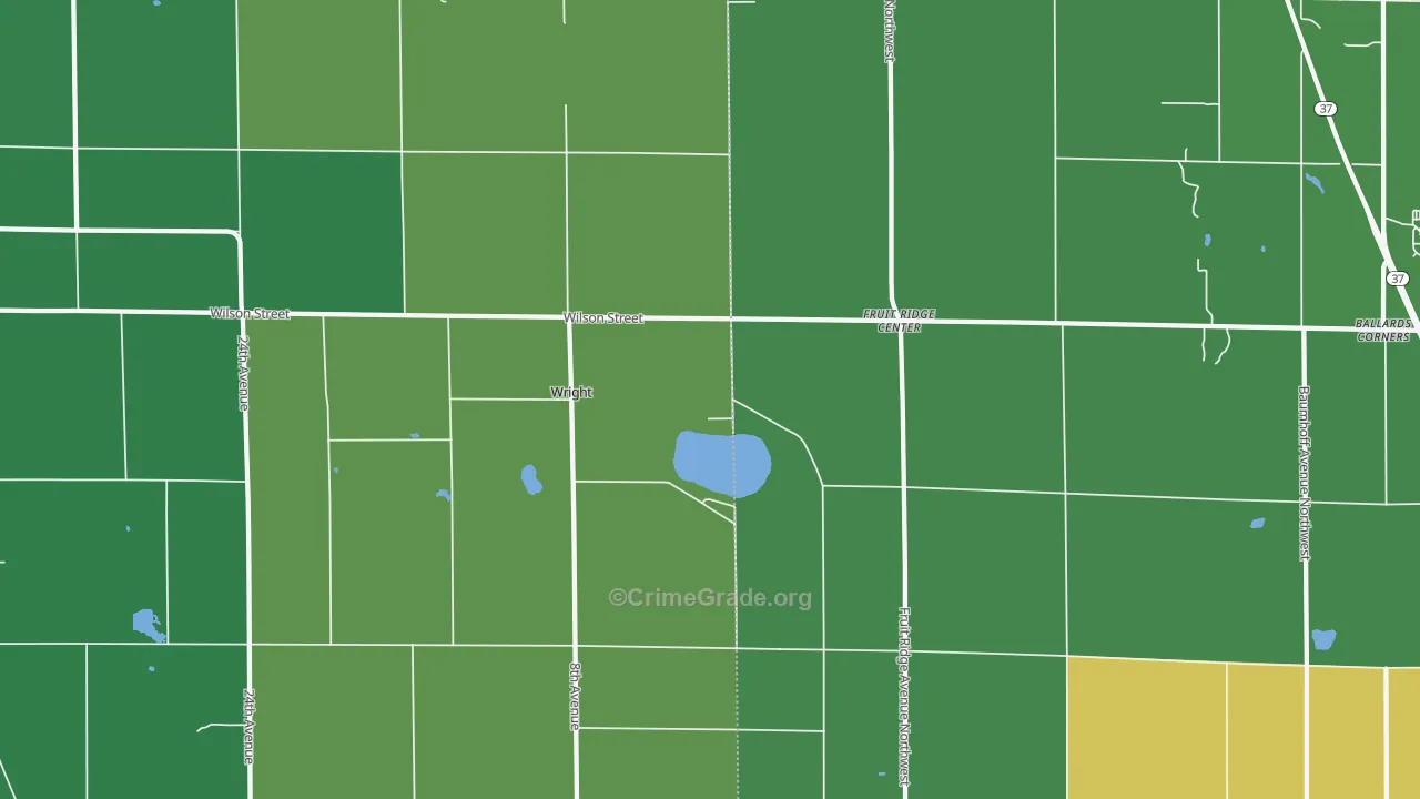 Wright, MI Map of Vandalism Rates