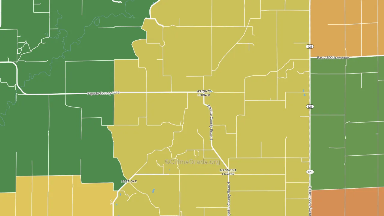 Wrights Corner, IL Map of Vandalism Rates