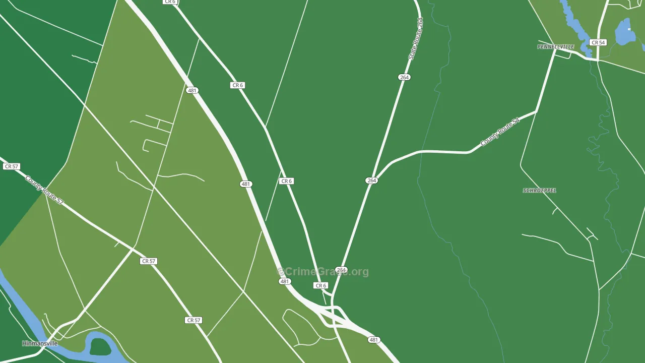 Wrights Corners, NY Map of Vandalism Rates