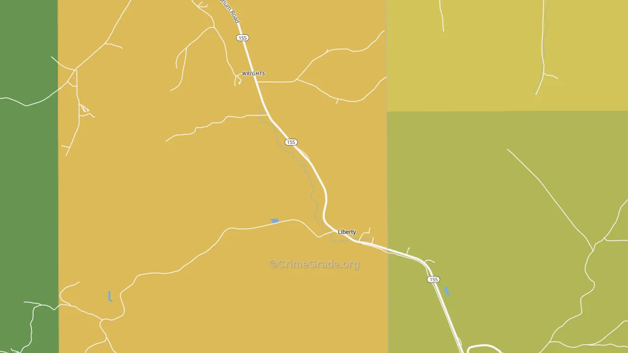 Wrights, PA Map of Vandalism Rates