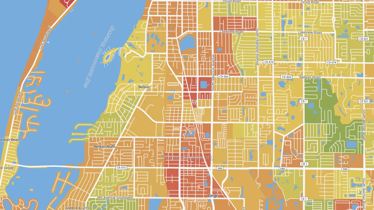Wyatt Street, Largo, FL Map of Vandalism Rates