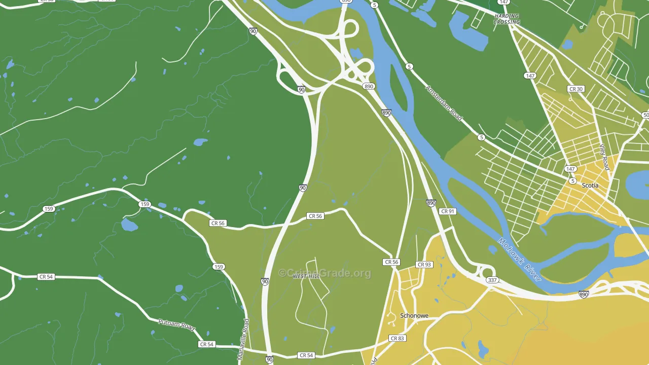 Wyatts, NY Map of Vandalism Rates