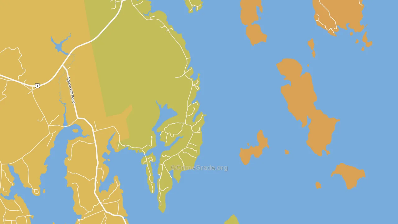 Wyman, ME Map of Vandalism Rates