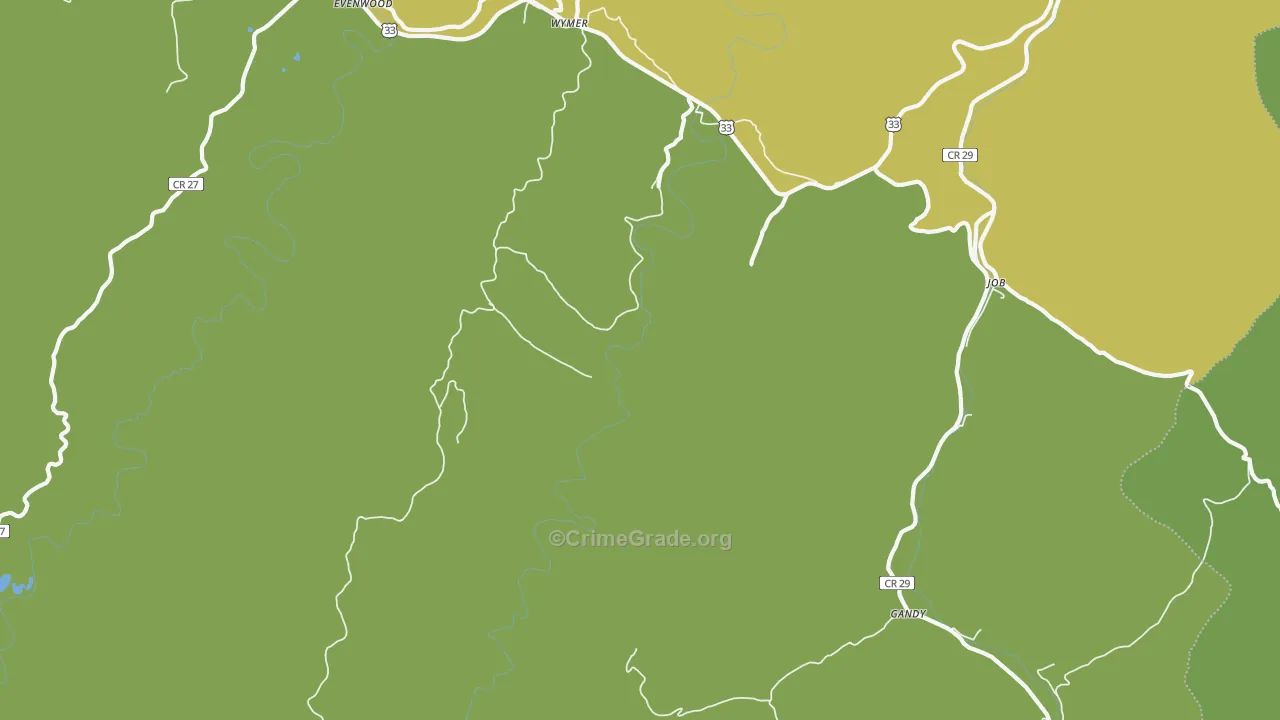 Wymer, WV Map of Vandalism Rates