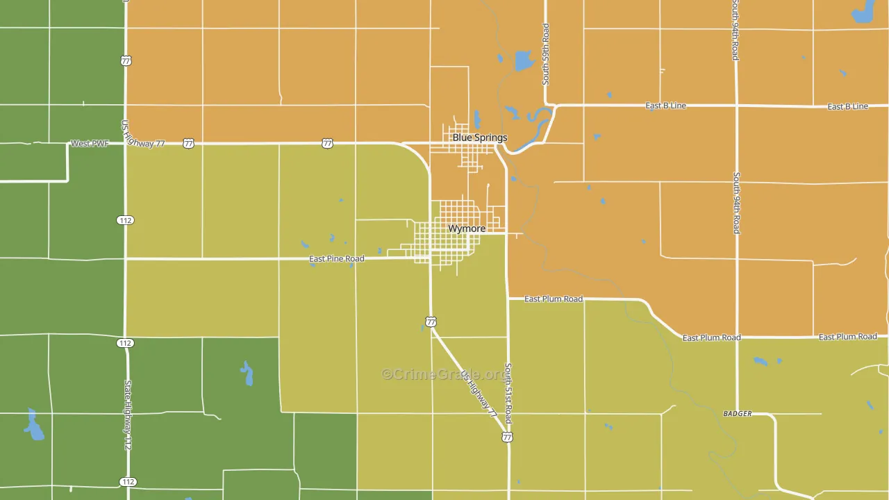 Wymore, NE Map of Vandalism Rates