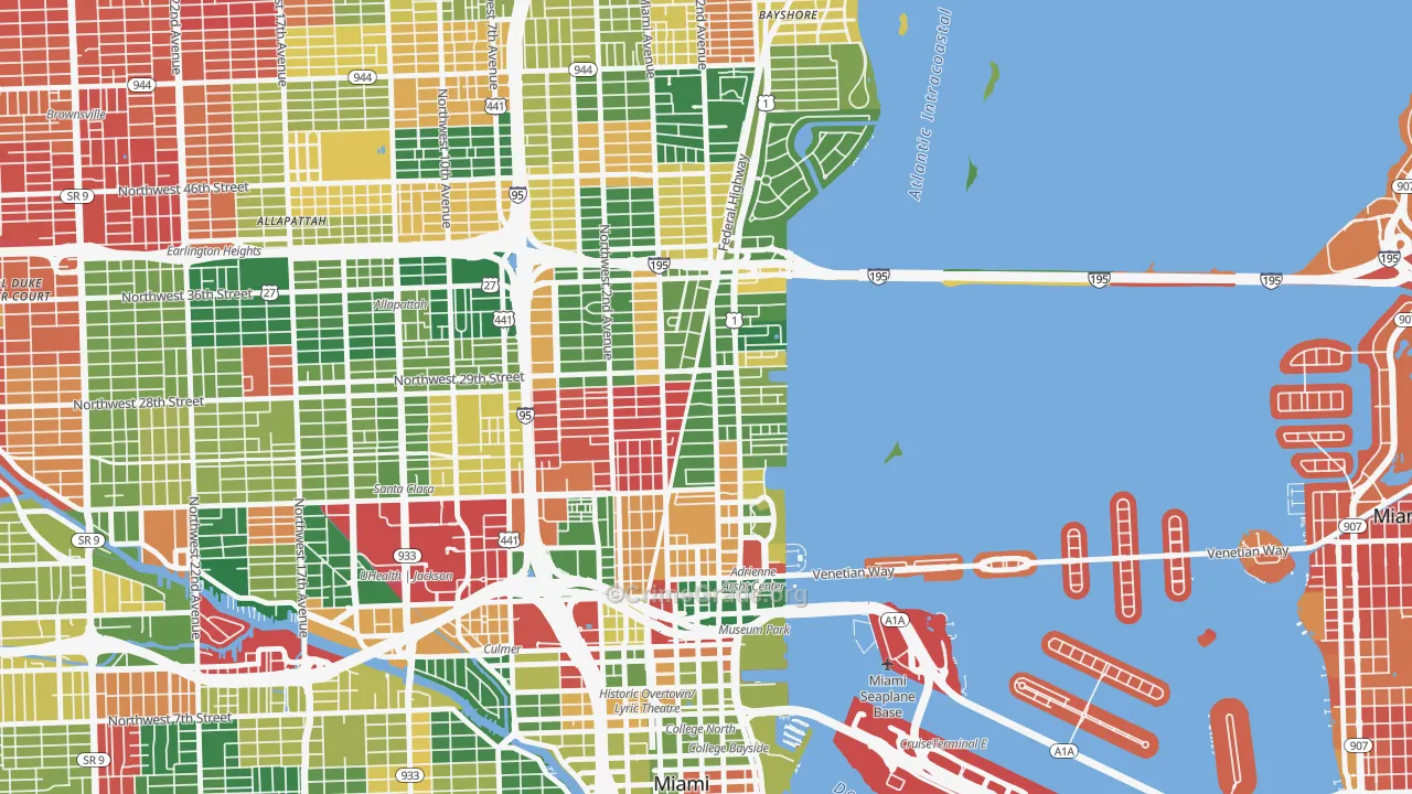 Wynwood, Miami, FL Map of Vandalism Rates