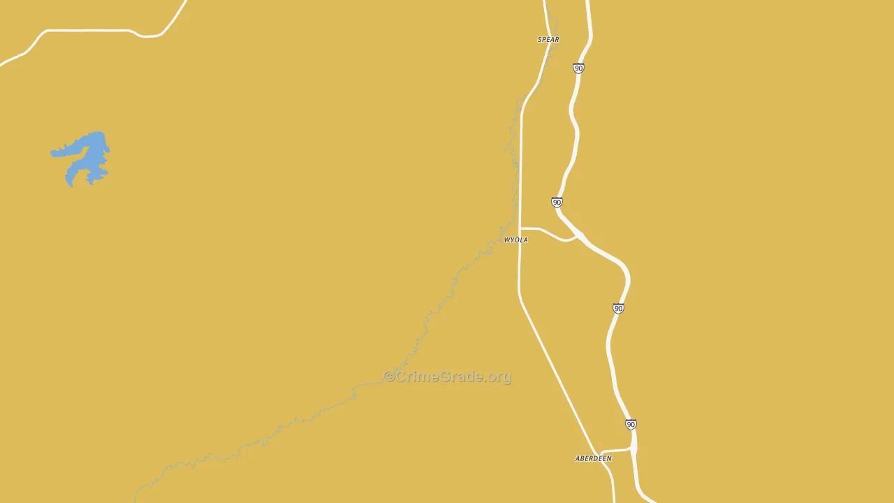Wyola, MT Map of Vandalism Rates