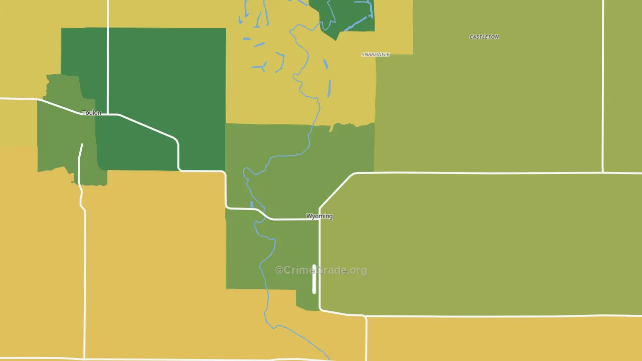 Wyoming, IL Map of Vandalism Rates