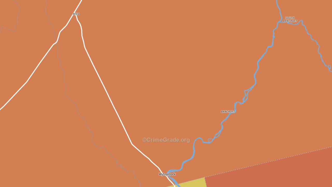 Wytopitlock, ME Map of Vandalism Rates