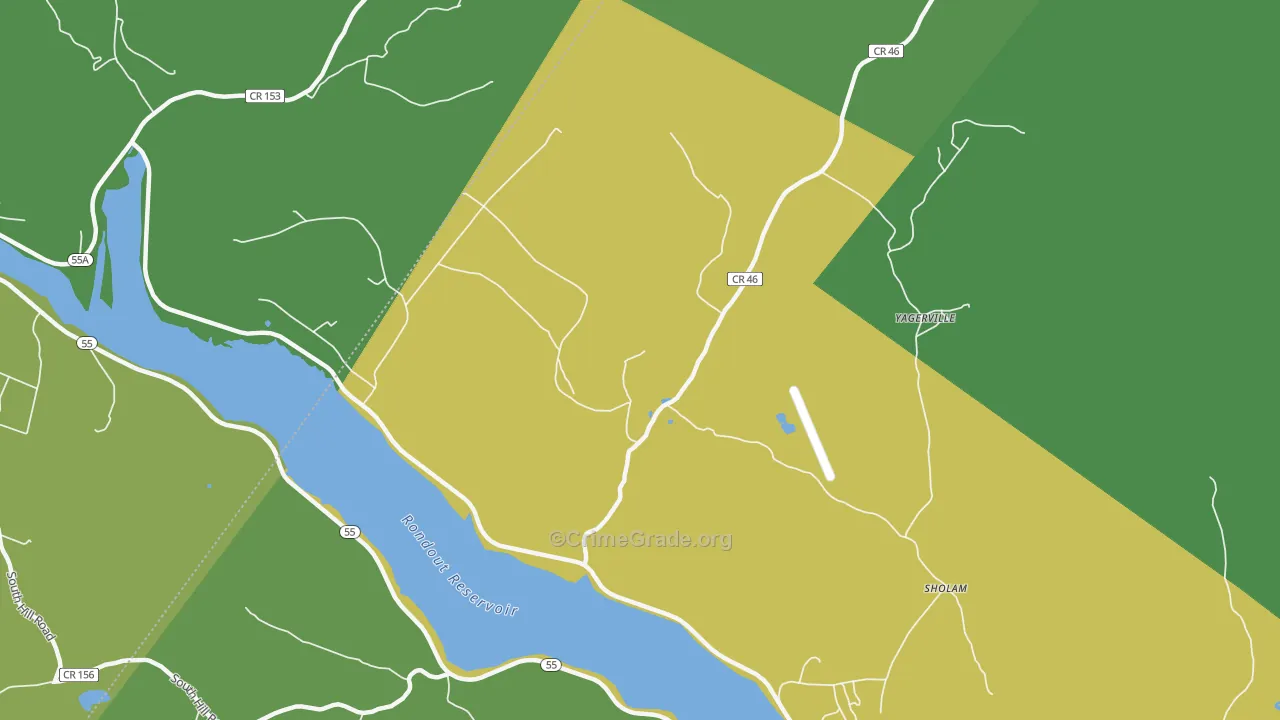 Yagerville, NY Map of Vandalism Rates