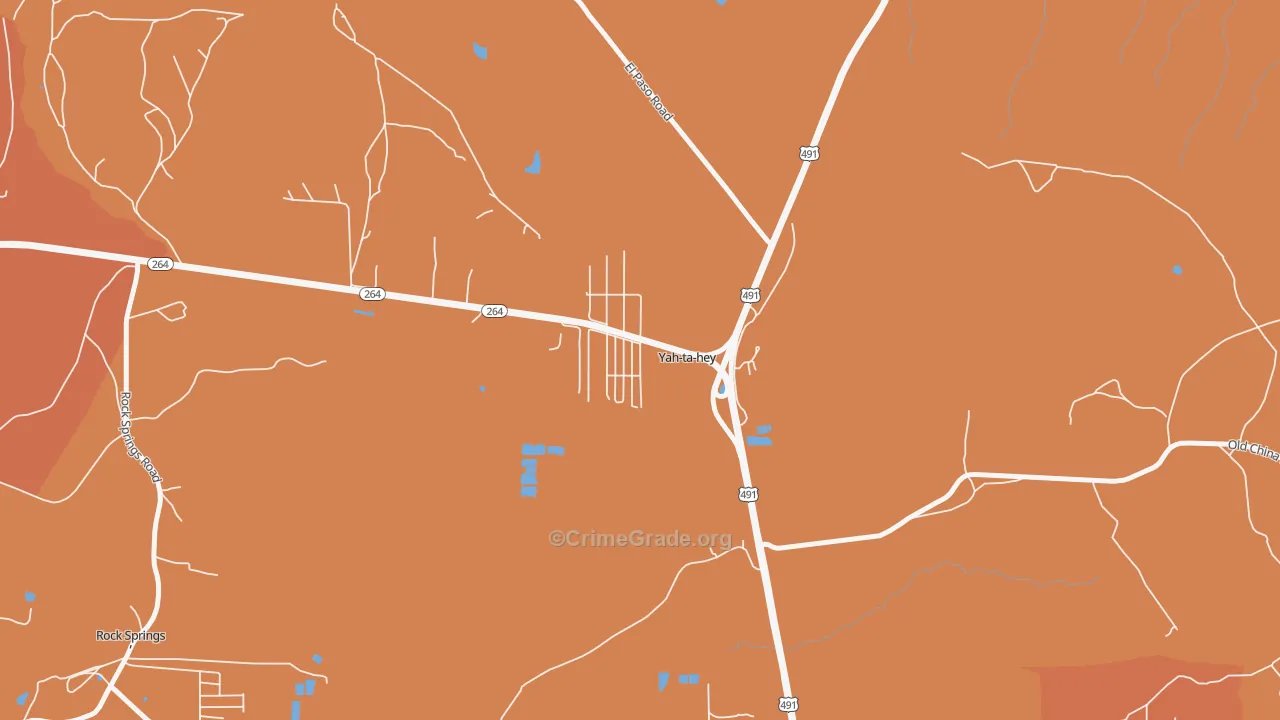 Yah-ta-hey, NM Map of Vandalism Rates