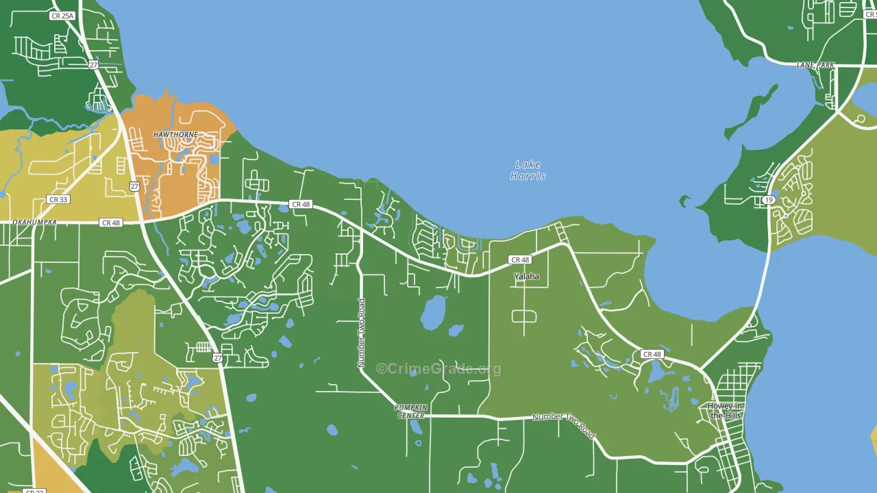 Yalaha, FL Map of Vandalism Rates