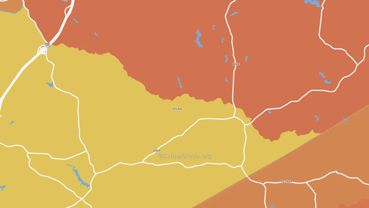 Yale, VA Map of Vandalism Rates