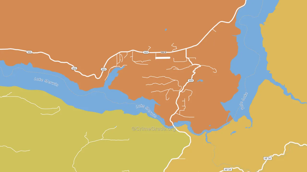 Yale, WA Map of Vandalism Rates