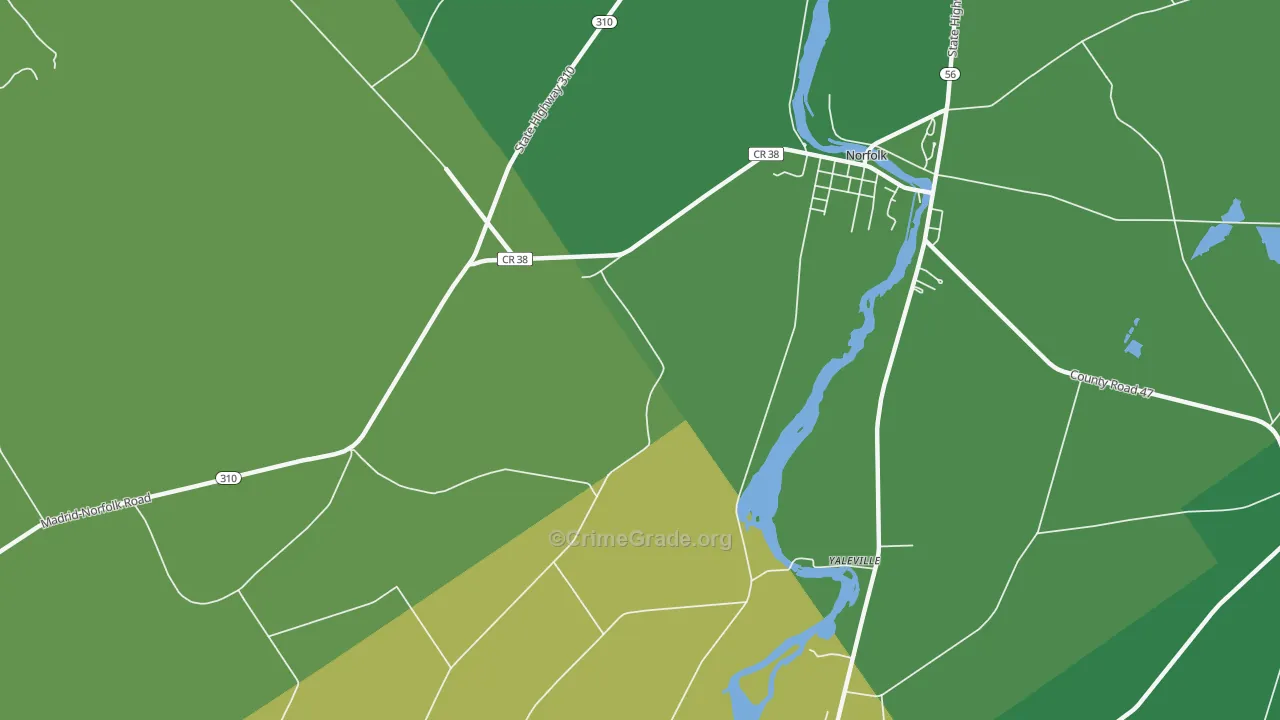 Yaleville, NY Map of Vandalism Rates