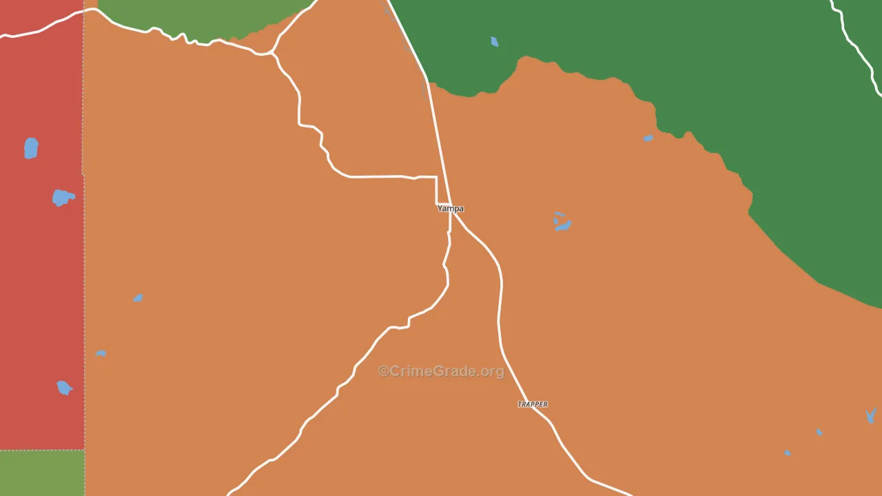 Yampa, CO Map of Vandalism Rates