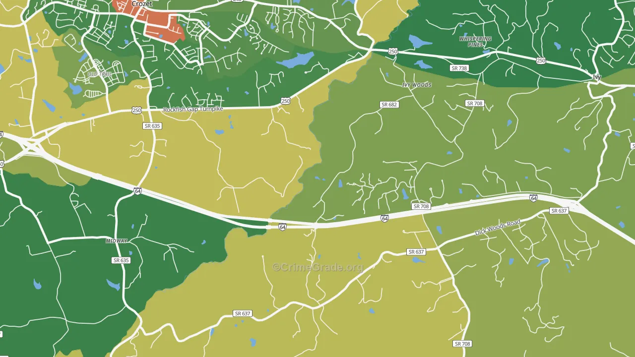 Yancey Mills, VA Map of Vandalism Rates
