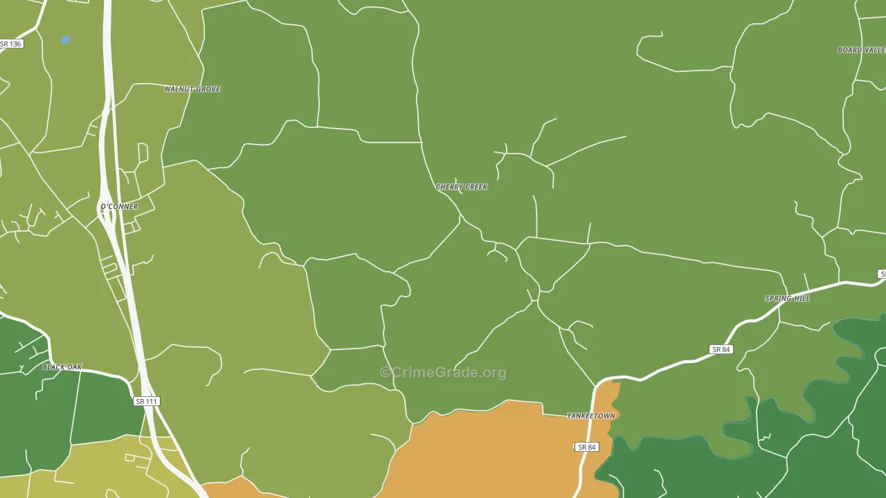 Yankeetown, TN Map of Vandalism Rates