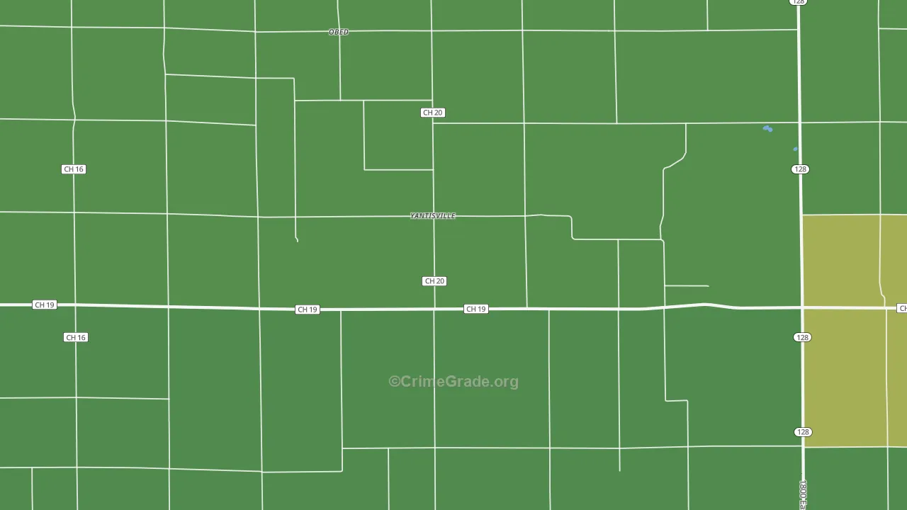 Yantisville, IL Map of Vandalism Rates
