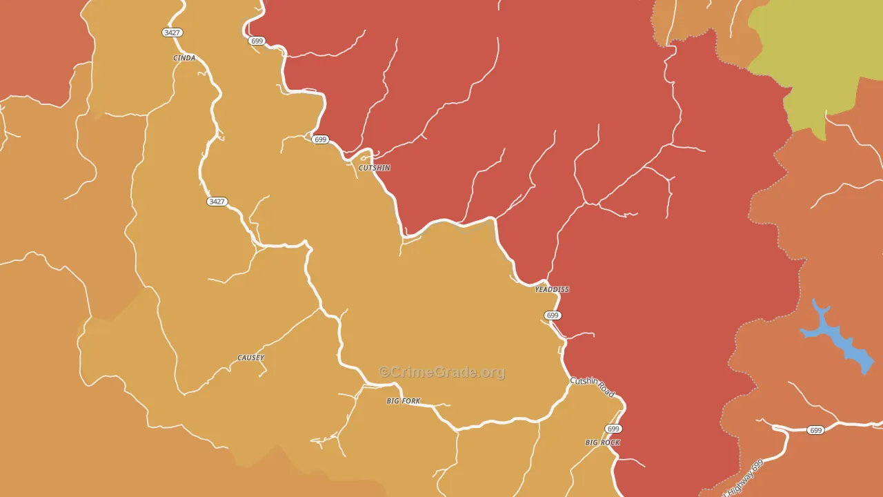 Yeaddiss, KY Map of Vandalism Rates