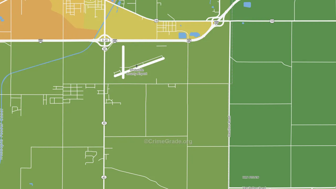 Yeoward Addition, IL Map of Vandalism Rates
