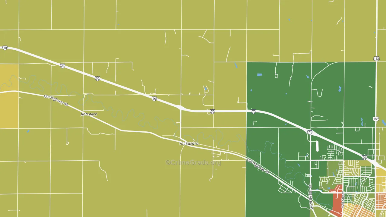 Yocemento, KS Map of Vandalism Rates