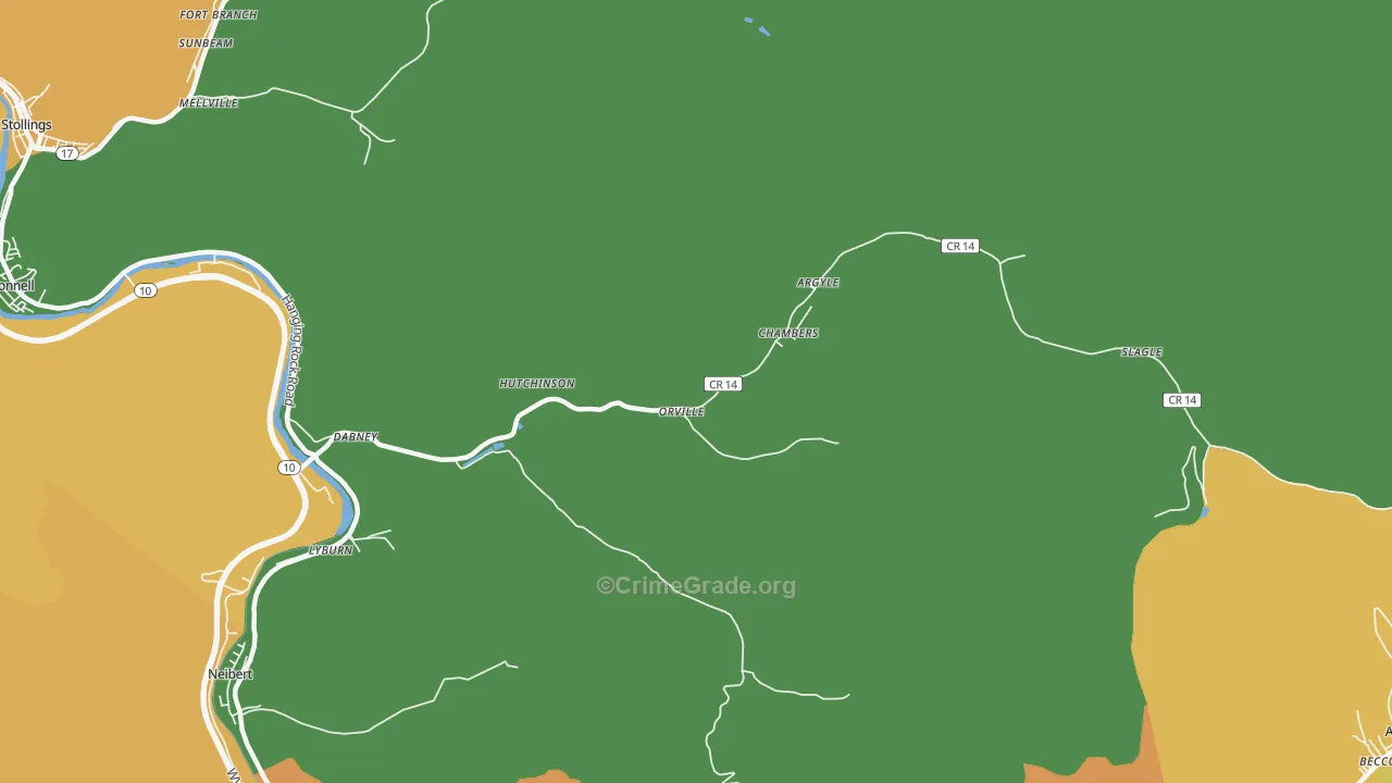 Yolyn, WV Map of Vandalism Rates