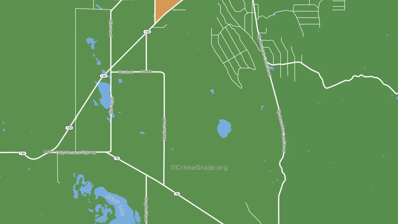 Yonna, OR Map of Vandalism Rates