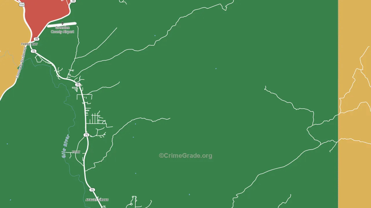 York, AZ Map of Vandalism Rates
