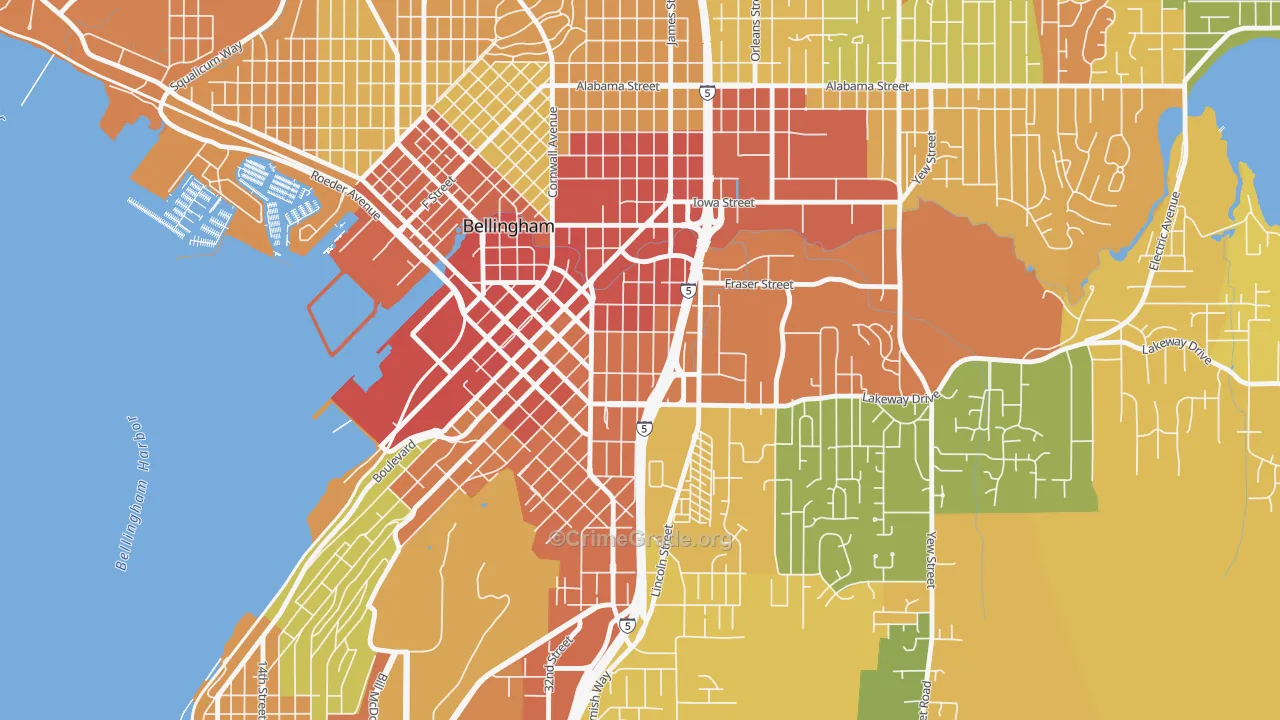 York, Bellingham, WA Map of Vandalism Rates